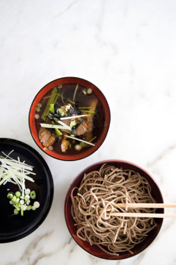 soba sarrasin canard poireau recette