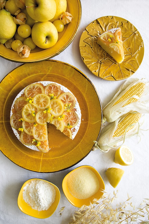 gâteau semoule maïs citron