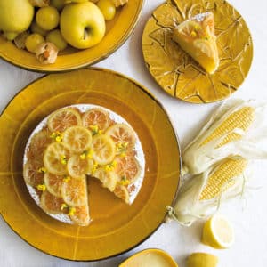 gâteau semoule maïs citron