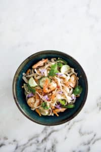 nouilles riz crevettes recette