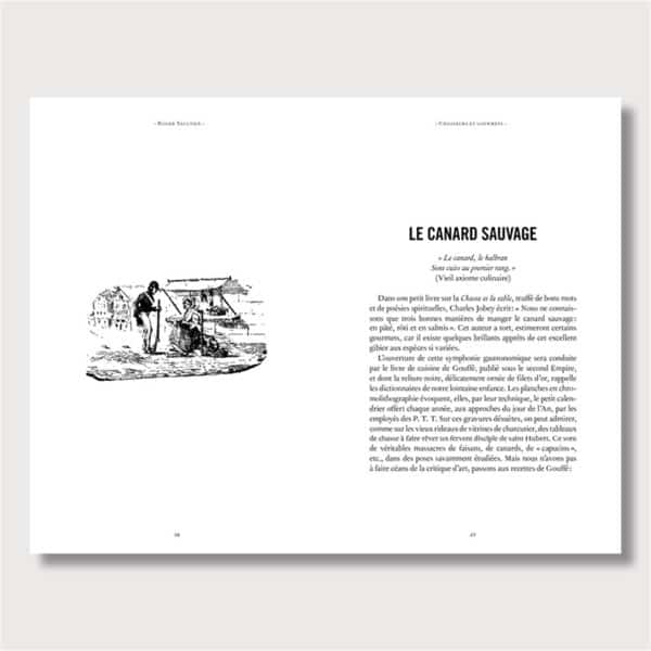 Pages intérieures de Chasseurs et gourmets de Roger Vaultier, Menu Fretin