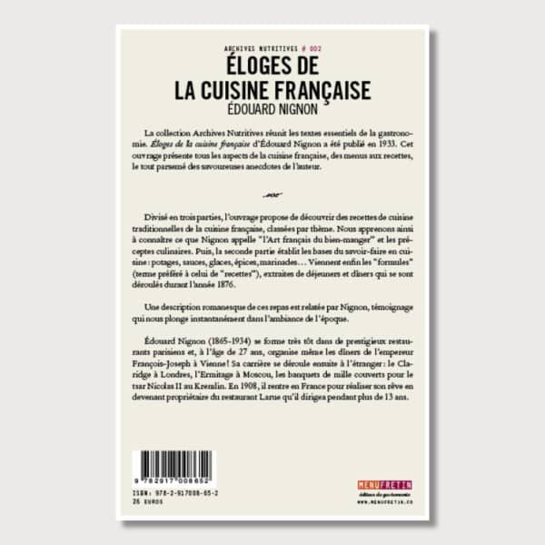 4e éloge de la cuisine française